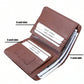 Men's Leather Wallet Minimalist Vertical Short Business 3 Fold Anti-Theft Credit Card Holder Money Bag Wallets Man