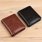 Men's Leather Wallet Minimalist Vertical Short Business 3 Fold Anti-Theft Credit Card Holder Money Bag Wallets Man