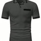 Manfinity Mode Men Summer Color-Block Short Sleeve Casual/Work Polo Shirt