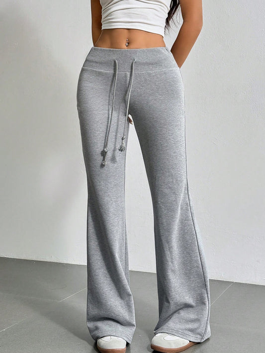 EZwear Drawstring Waist Flare Leg Sweatpants For Summer Outdoor Activities