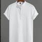 Manfinity Homme Men's Simple Solid Color Short Sleeve Button-Up Shirt