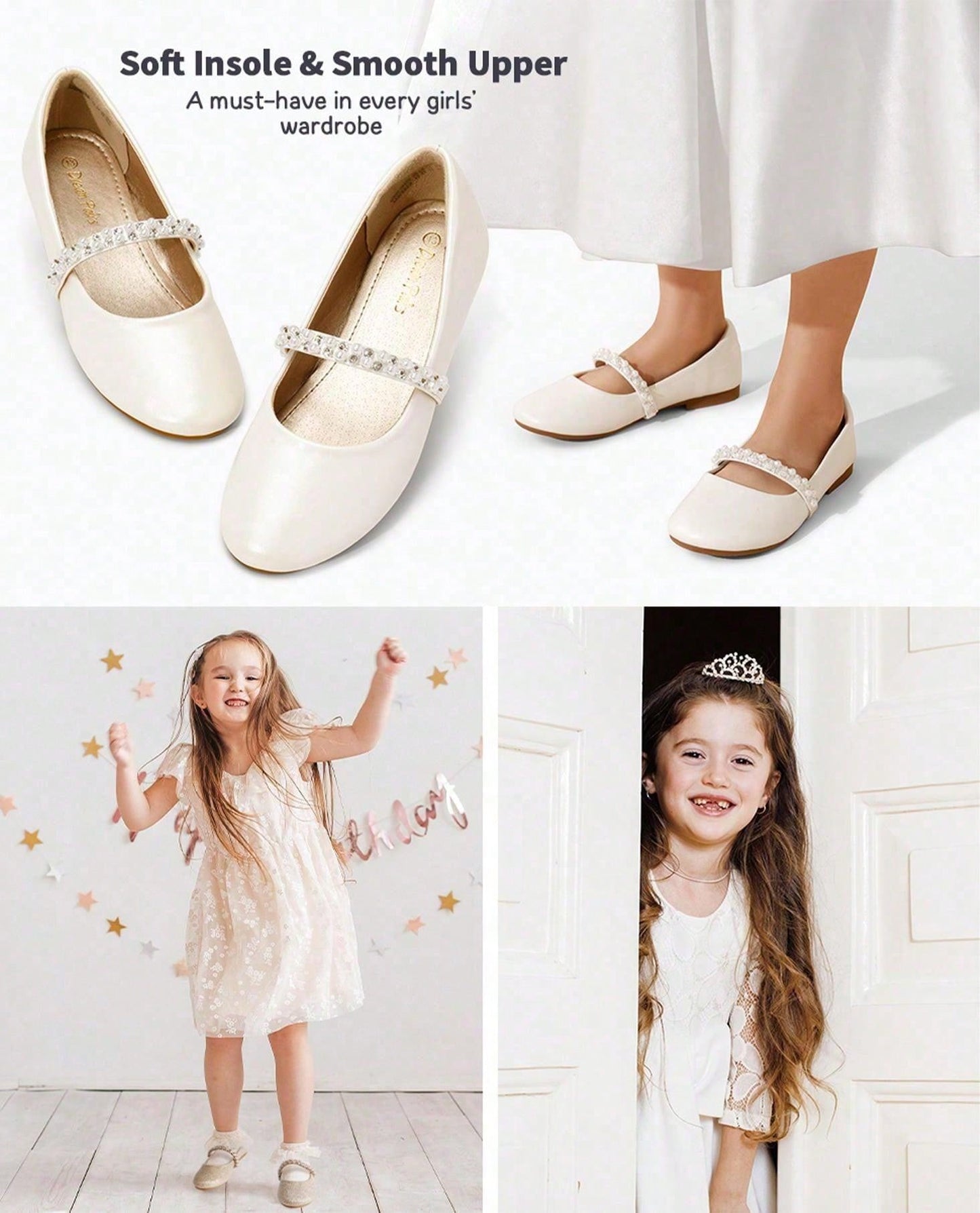 Girls Toddler/Little Kid/Big Kid Mary Jane Ballerina Flat Shoes