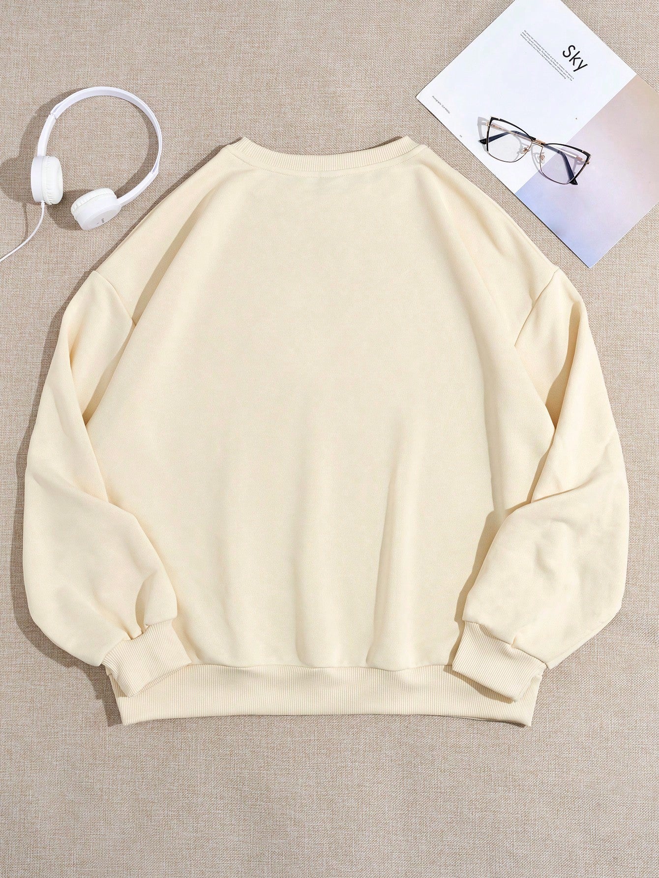 EZwear Ladies Casual Loose Fit Printed Long Sleeve Pullover Sweatshirt, Suitable For Spring, Summer, Autumn And Winter