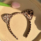 1pc Women's Simple And Elegant Leopard Print Cat Ear Headband For Daily Use And Commuting Halloween