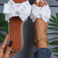 Ladies' Flat Sandals, Slippers, Round Toe, Open Toe, Bowknot Design, Casual Summer Shoes, Lightweight Sandals