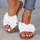 Ladies' Flat Sandals, Slippers, Round Toe, Open Toe, Bowknot Design, Casual Summer Shoes, Lightweight Sandals