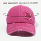 1pc Unisex Powder Scattered Five-Pointed Star Ponytail Baseball Cap For Outdoor Activities