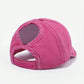 1pc Unisex Powder Scattered Five-Pointed Star Ponytail Baseball Cap For Outdoor Activities