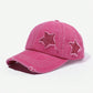 1pc Unisex Powder Scattered Five-Pointed Star Ponytail Baseball Cap For Outdoor Activities