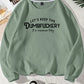 Plus Size Women's Round Neck Letter Print Sweatshirt, Winter