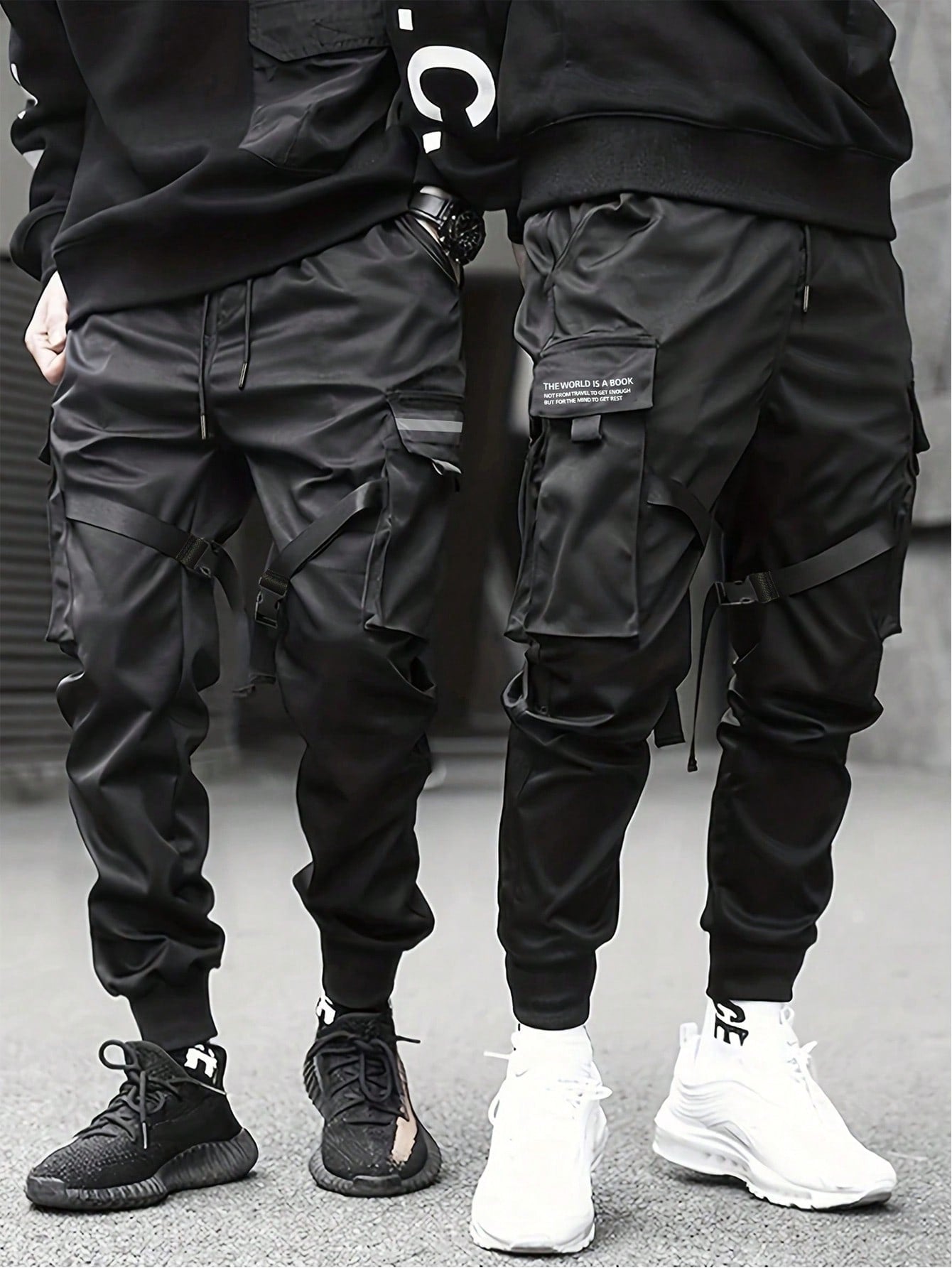 Men's Multi-Pocket Reflective Strip Decorative Cargo Pants