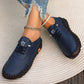 Women's Casual Comfy Slip-On Shoes, 2024 New Cowhide Rubber Sole Lined Loafer Flats (Recommend Ordering One Size Up)