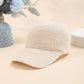 Street 1pc Unisex Korean Style Linen Hollow Out Baseball Cap Suitable For Spring And Summer