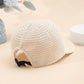 Street 1pc Unisex Korean Style Linen Hollow Out Baseball Cap Suitable For Spring And Summer