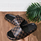 Men's Fashionable Printed Retro Color-Blocking Plaid Slides, Suitable For Indoor And Outdoor Activities Such As Beach, Stream Crossing, Slip-Resistance And Casual Use