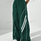 Women's Fashionable Loose-Fit Casual Color-Block Wide Leg Pants