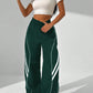 Women's Fashionable Loose-Fit Casual Color-Block Wide Leg Pants