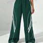 Women's Fashionable Loose-Fit Casual Color-Block Wide Leg Pants