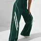 Women's Fashionable Loose-Fit Casual Color-Block Wide Leg Pants