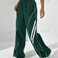 Women's Fashionable Loose-Fit Casual Color-Block Wide Leg Pants