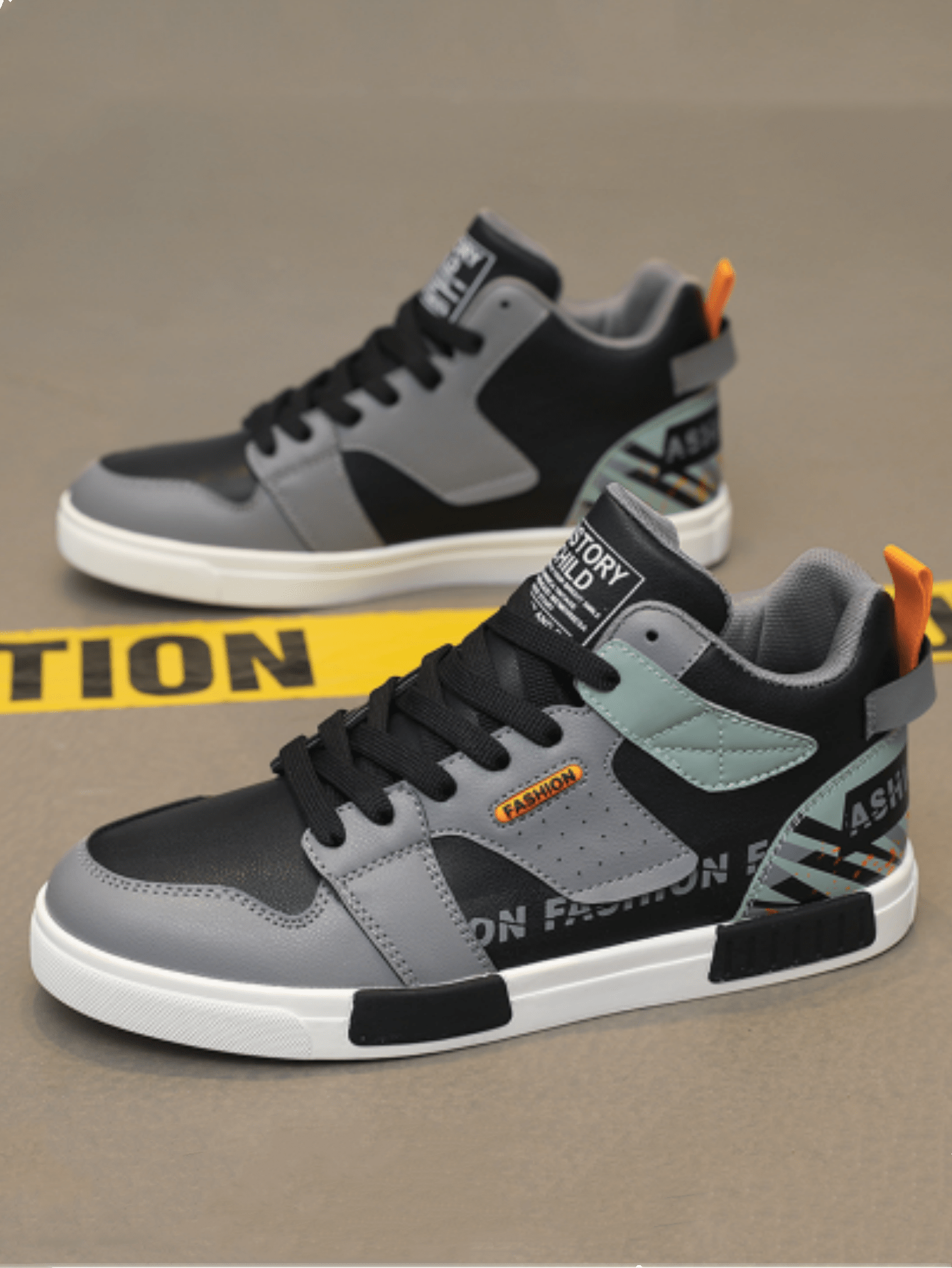 Men's Spring High Top Canvas Sneakers Men Casual Sports Leisure Student Basketball Street Trendy Athletic Shoes, Versatile Large Size 39-47