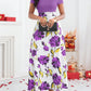 Lyxana Summer Daily Floral Print Slim Fit Short Sleeve Dress Maxi Women Outfit