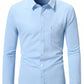 Manfinity Mode Men Spring/Autumn Casual Solid Color Long Sleeve Shirt