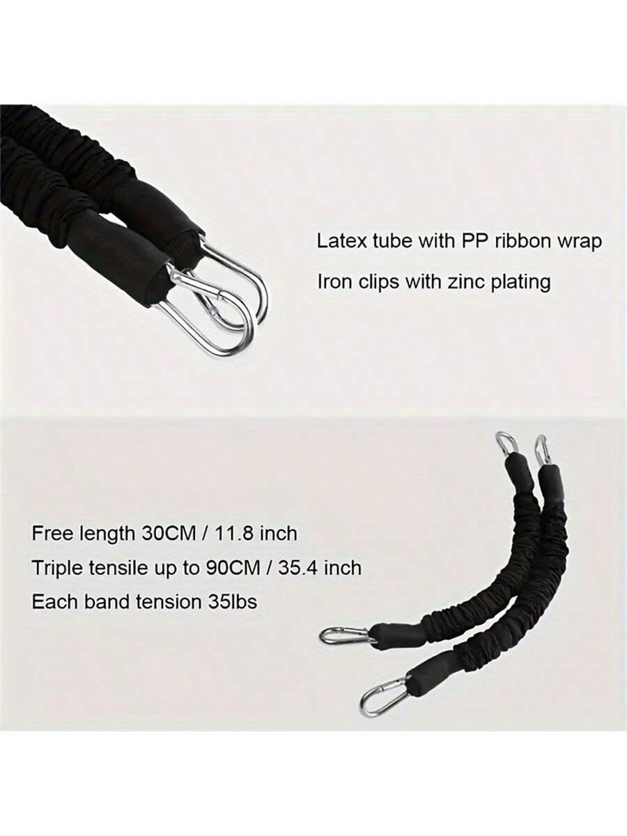 2pcs Elastic Tension Ropes With 2pcs Ankle Wrap Strap, Suitable For Leg Muscle Training, Taekwondo Kicking, And Strength Training