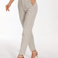 Women Trousers Ladies Slim-Fit Stylish Solid Color Slim Pleated Stretch Straight Leg Casual Formal Wear Straight Pants