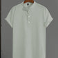 Manfinity Homme Men's Simple Solid Color Short Sleeve Button-Up Shirt