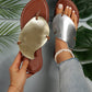 2024 Summer New Mango Two-Tone Women's Flat Casual Slippers