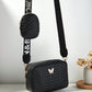 Women's Mother-Daughter Butterfly Embroidered Quilted Shoulder Crossbody Bag, Trendy Butterfly Bag