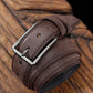 1pc Simple Rectangular Buckle PU Belt For Youth Men's Casual Pants Decoration