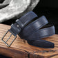 1pc Simple Rectangular Buckle PU Belt For Youth Men's Casual Pants Decoration