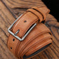 1pc Simple Rectangular Buckle PU Belt For Youth Men's Casual Pants Decoration