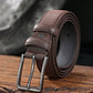 1pc Simple Rectangular Buckle PU Belt For Youth Men's Casual Pants Decoration