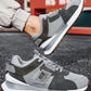 Fashionable Men Chunky Sneakers, Thick Sole, Color-Blocking, Breathable, Comfortable, Lace-Up, Height Increasing, Anti-Slip, Running