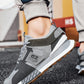 Fashionable Men Chunky Sneakers, Thick Sole, Color-Blocking, Breathable, Comfortable, Lace-Up, Height Increasing, Anti-Slip, Running