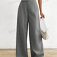 Privé Women's Casual Asymmetrical High Waisted Wide Leg Pants