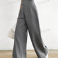 Privé Women's Casual Asymmetrical High Waisted Wide Leg Pants