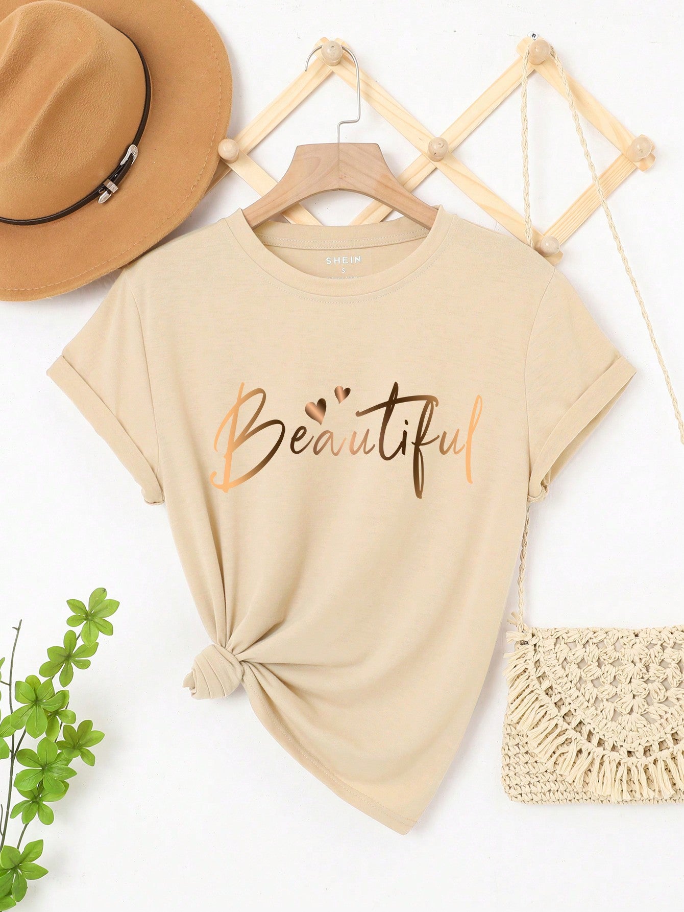 INAWLY EZwear Women's Letter Print Short Sleeve T-Shirt, Graphic Women Tee Graphic Tees Women Tops