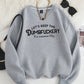 Plus Size Women's Round Neck Letter Print Sweatshirt, Winter