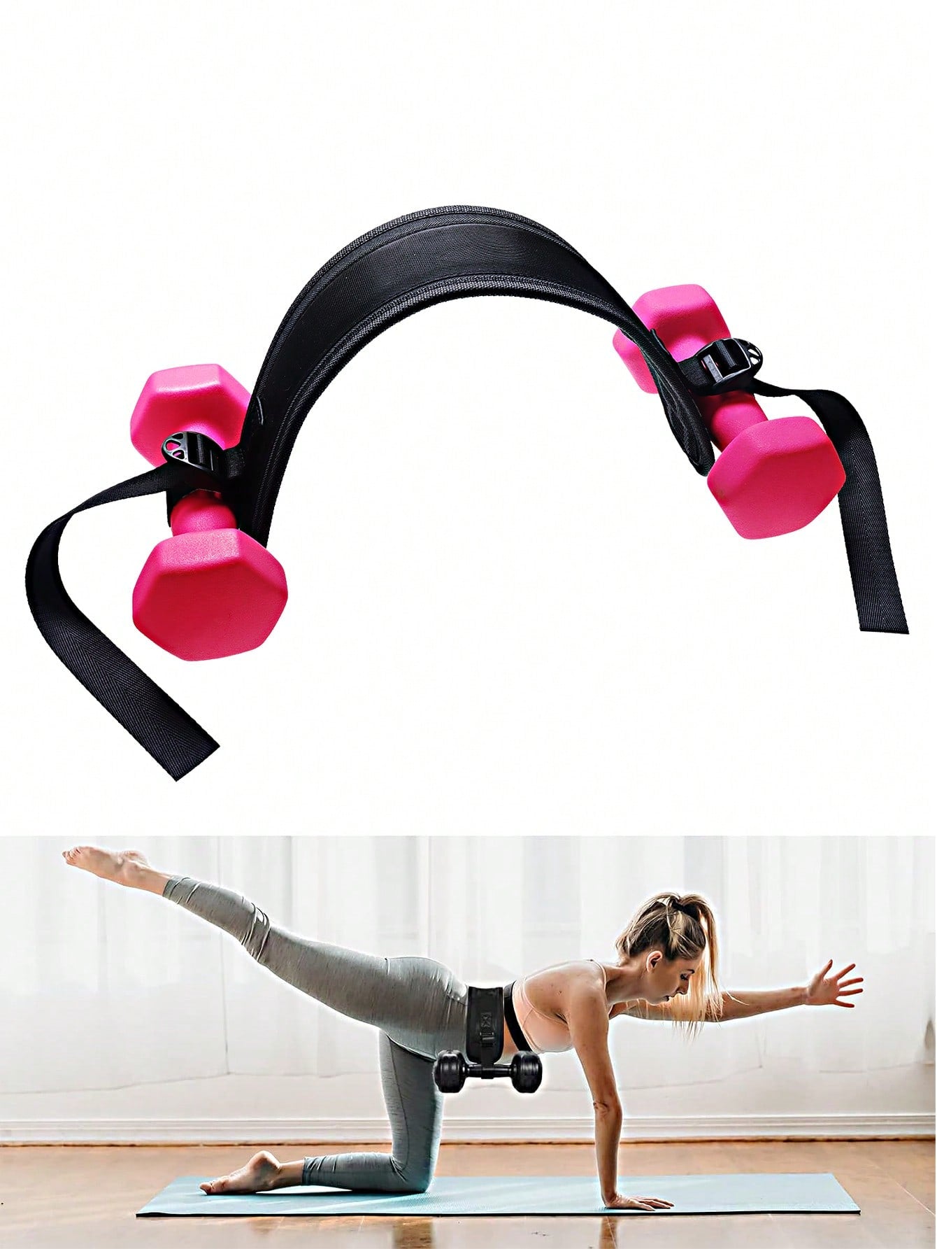 1pc Black Hip Thrust Training Belt For Dumbbell,Hip Resistance Band With 14cm Width, Hip Pad For Glute Bridge