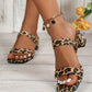 Elegant Brown High Heel Sandals With Thin Strap, Faux Suede, Square Toe, And Ankle Strap