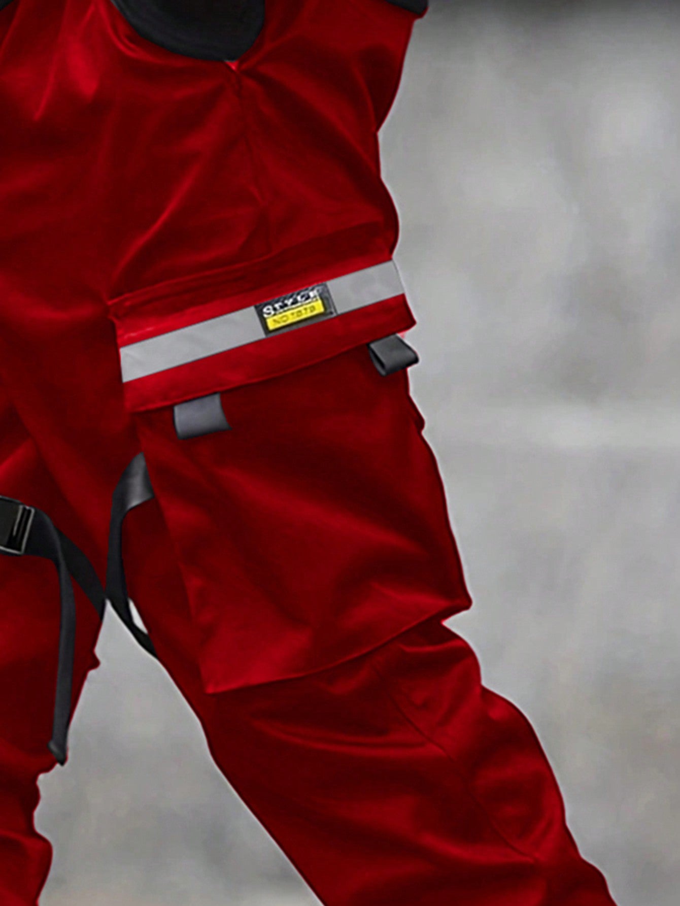 Men's Multi-Pocket Reflective Strip Decorative Cargo Pants