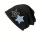 1 Pc Unisex Hip Hop Street Two-Color Star Embroidered Hat With Elegant Five-Pointed Star Head Around Pile Hat