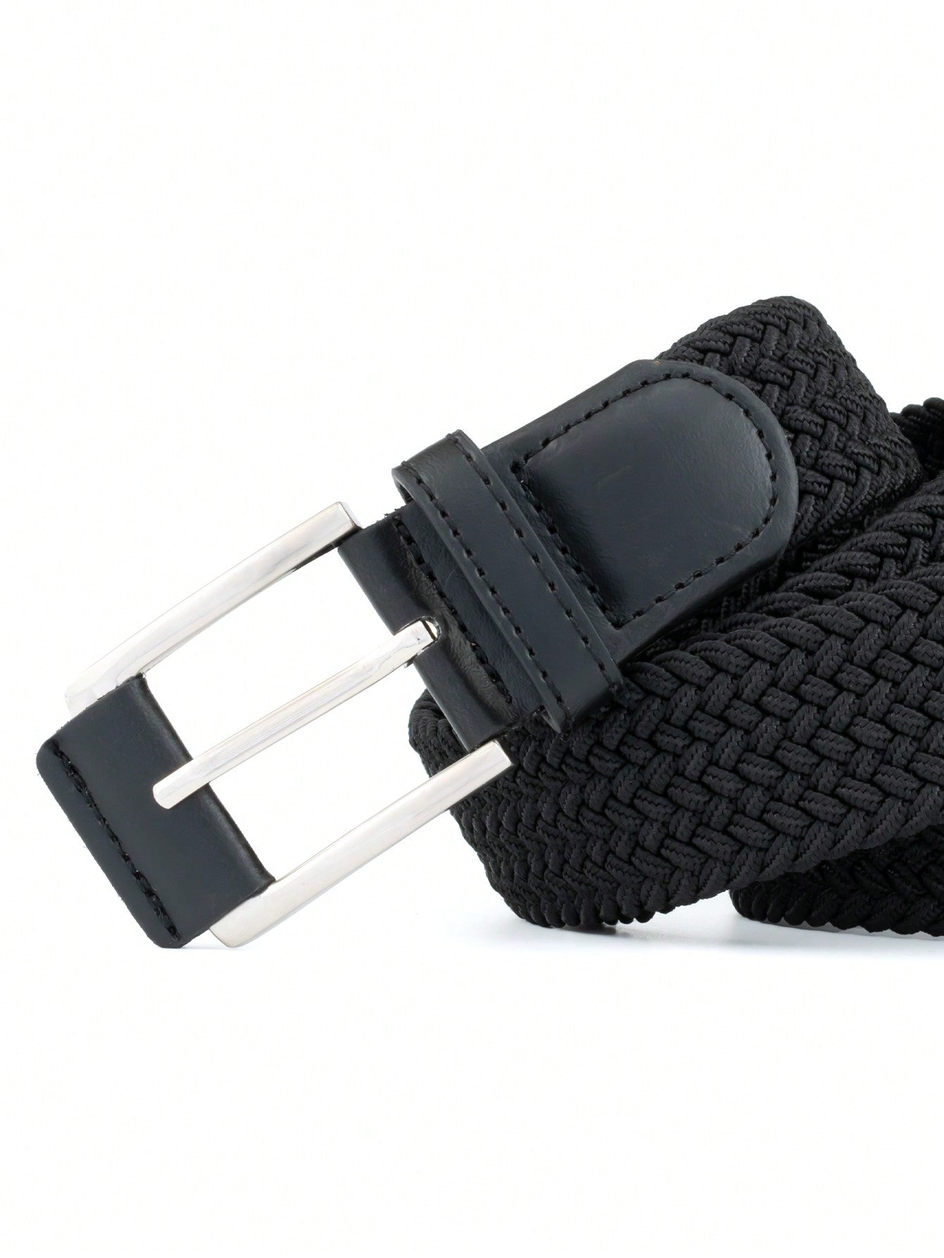 1pc Men's Stretch Woven Belt, Multiple Colors Available, Hole-Free Elasticity Belt, Fashionable Casual Golf Belt For Daily Wear