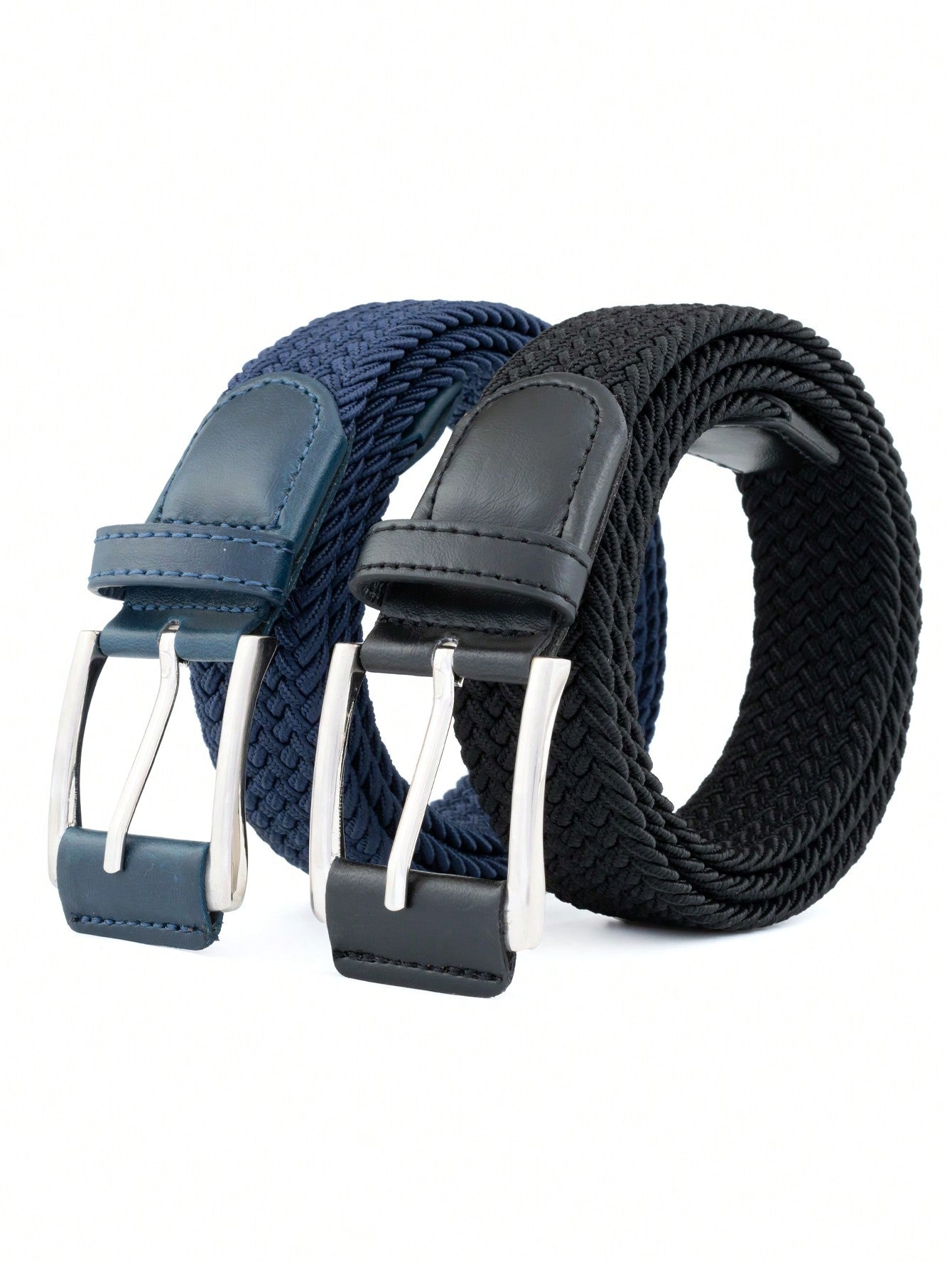 1pc Men's Stretch Woven Belt, Multiple Colors Available, Hole-Free Elasticity Belt, Fashionable Casual Golf Belt For Daily Wear