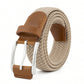 1pc Men's Stretch Woven Belt, Multiple Colors Available, Hole-Free Elasticity Belt, Fashionable Casual Golf Belt For Daily Wear