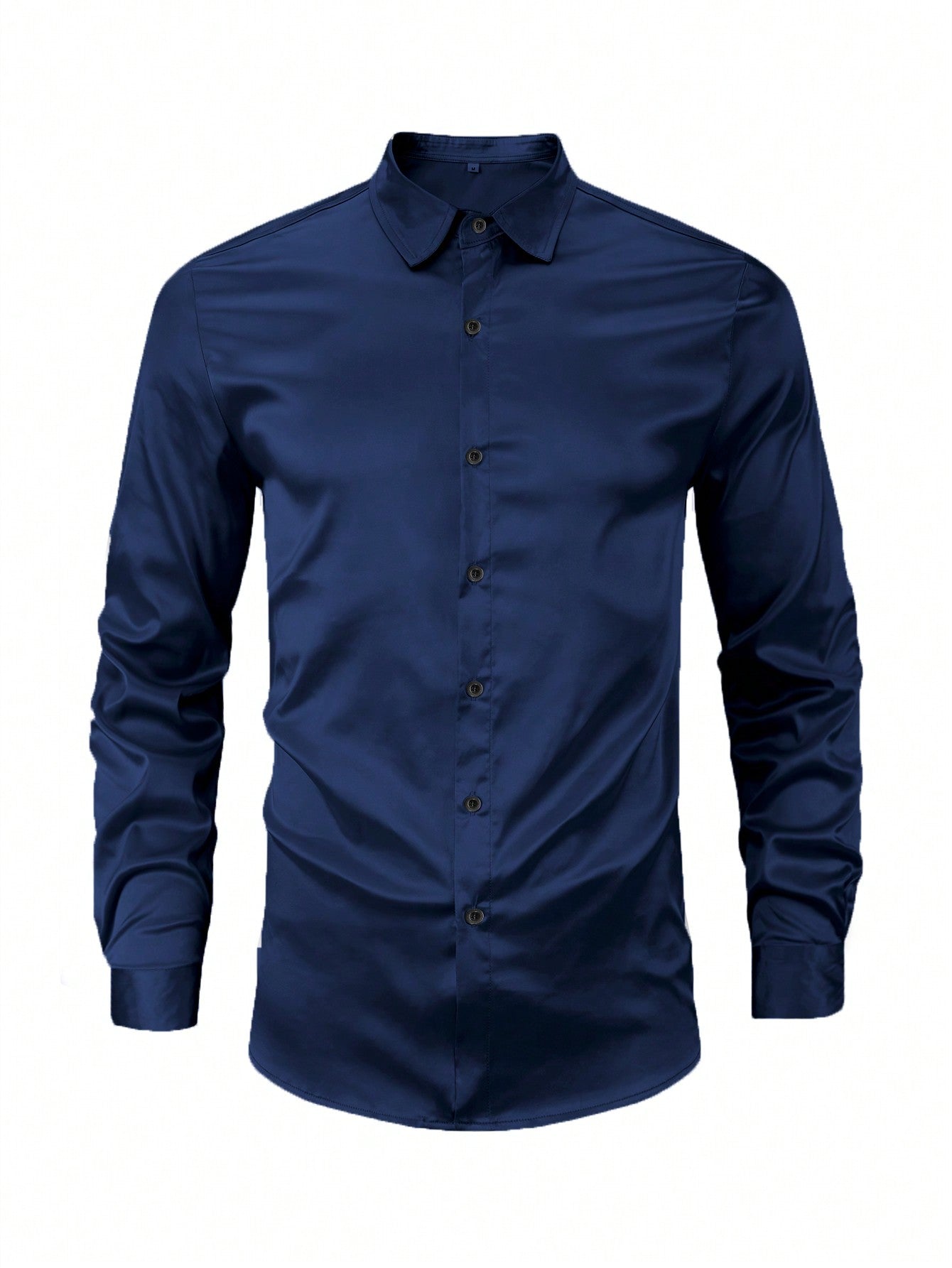 Men's Satin Fabric Long Sleeve Dress Shirt